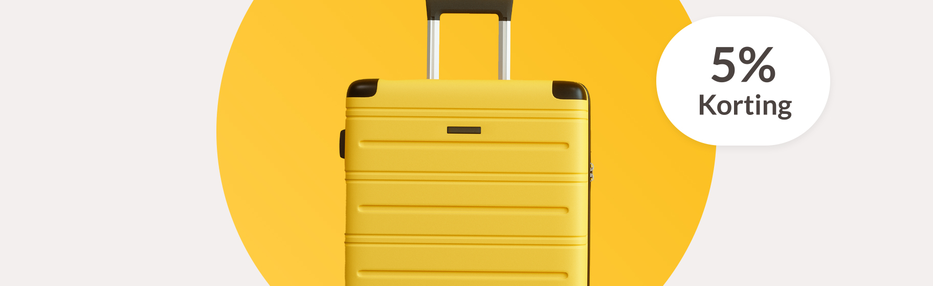 Foto van een gele koffer