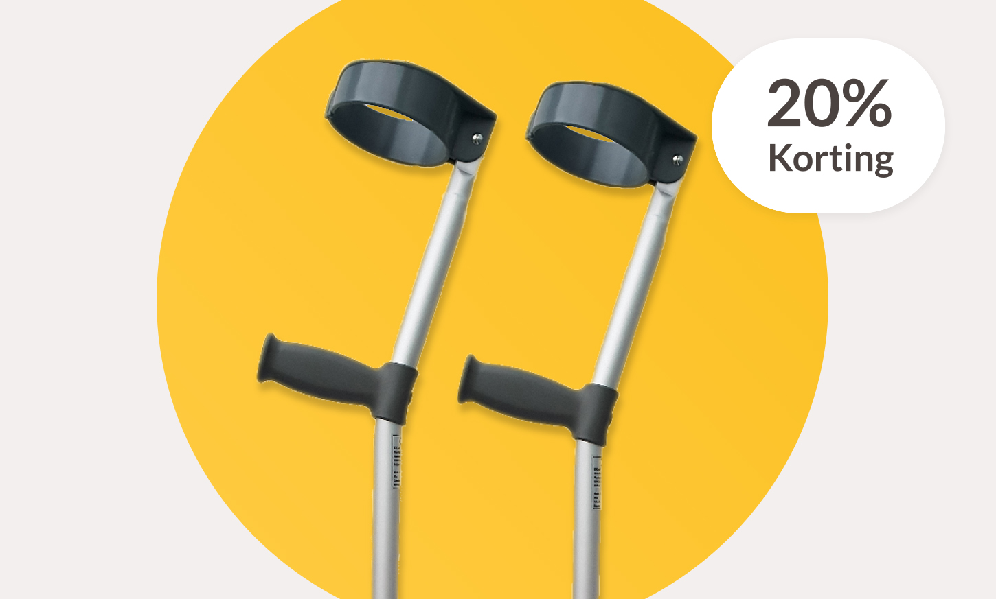 Krukken met 20% korting