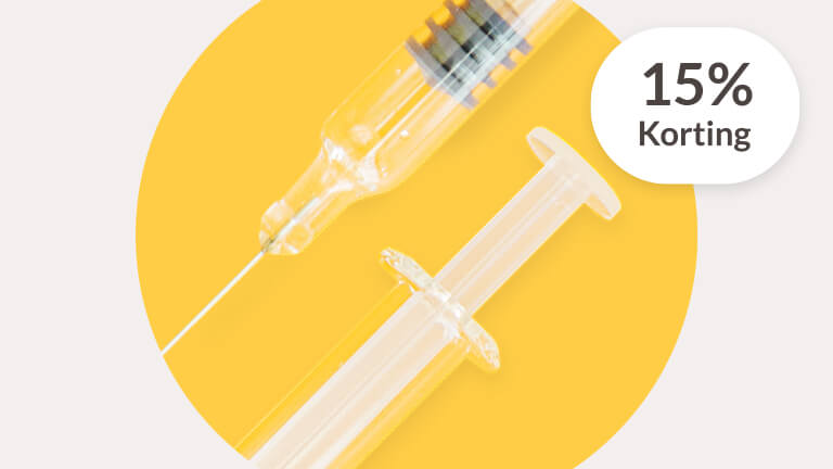 Foto met een spuitje voor vaccinaties