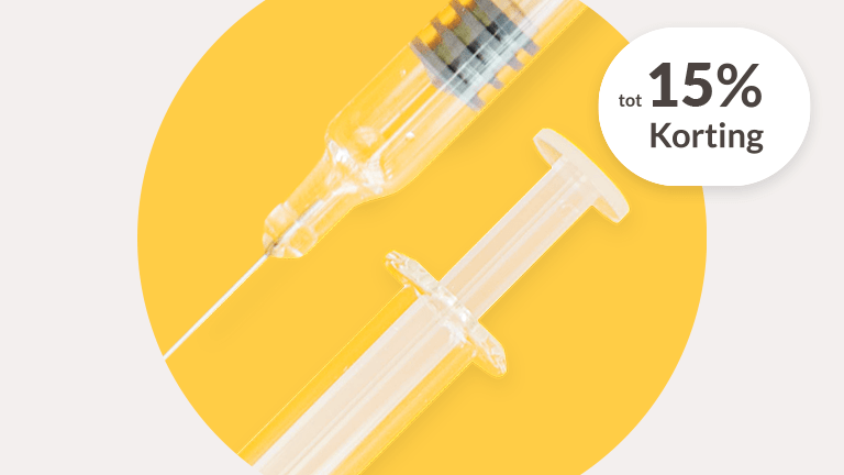 Foto met een spuitje voor vaccinaties