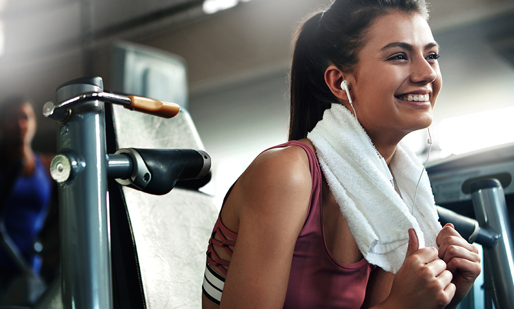 Meisje in sportschool